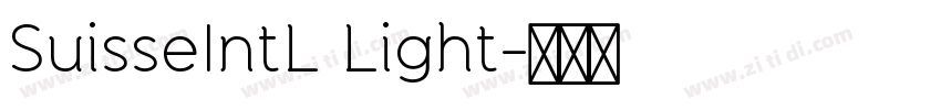 SuisseIntL Light字体转换